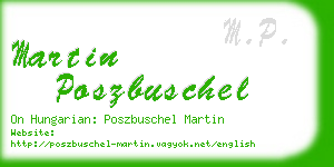 martin poszbuschel business card